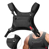 Maxbell Chest Rig Bag Holder Streetwear Utility Front Pack for Cycling Picnic Hiking black