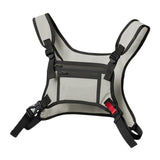 Maxbell Chest Rig Bag Holder Streetwear Utility Front Pack for Cycling Picnic Hiking gray