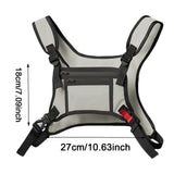 Maxbell Chest Rig Bag Holder Streetwear Utility Front Pack for Cycling Picnic Hiking gray