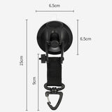 Maxbell 4 Pieces Shower Hooks Suction 360° Rotatable Camp Accessories for RV Camping