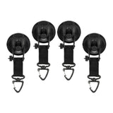 Maxbell 4 Pieces Shower Hooks Suction 360° Rotatable Camp Accessories for RV Camping
