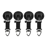 Maxbell 4 Pieces Shower Hooks Suction 360° Rotatable Camp Accessories for RV Camping