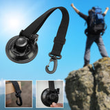 Maxbell Adjustable RV Door Retainer Strap Accessory Lightweight Silicone Suction Cup Black