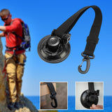 Maxbell Adjustable RV Door Retainer Strap Accessory Lightweight Silicone Suction Cup Black