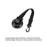 Maxbell Adjustable RV Door Retainer Strap Accessory Lightweight Silicone Suction Cup Black