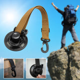 Maxbell Adjustable RV Door Retainer Strap Accessory Lightweight Silicone Suction Cup Khaki