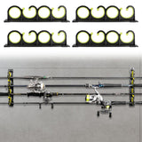 Maxbell Fishing Rod Holder for Garage Equipment Horizontal Soft Fishing Pole Holders