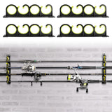 Maxbell Fishing Rod Holder for Garage Equipment Horizontal Soft Fishing Pole Holders