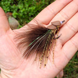 Maxbell 4Pcs Fly Fishing Lures Angler Fly Fishing Hooks for Bass Accessories Outdoor