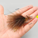 Maxbell 4Pcs Fly Fishing Lures Angler Fly Fishing Hooks for Bass Accessories Outdoor