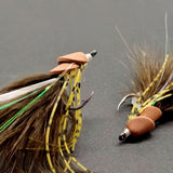 Maxbell 4Pcs Fly Fishing Lures Angler Fly Fishing Hooks for Bass Accessories Outdoor