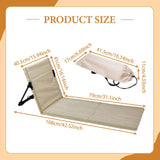 Maxbell Floor Seat with Backrest Lounger Yard Adults Foldable Beach Chair Lounge Mat Beige