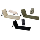 Maxbell Floor Seat with Backrest Lounger Yard Adults Foldable Beach Chair Lounge Mat Beige