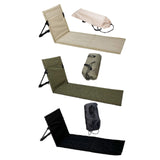 Maxbell Floor Seat with Backrest Lounger Yard Adults Foldable Beach Chair Lounge Mat Beige