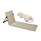 Maxbell Floor Seat with Backrest Lounger Yard Adults Foldable Beach Chair Lounge Mat Beige