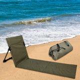 Maxbell Floor Seat with Backrest Lounger Yard Adults Foldable Beach Chair Lounge Mat Dark Green