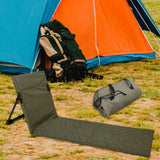 Maxbell Floor Seat with Backrest Lounger Yard Adults Foldable Beach Chair Lounge Mat Dark Green