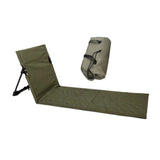 Maxbell Floor Seat with Backrest Lounger Yard Adults Foldable Beach Chair Lounge Mat Dark Green