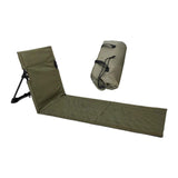 Maxbell Floor Seat with Backrest Lounger Yard Adults Foldable Beach Chair Lounge Mat Dark Green