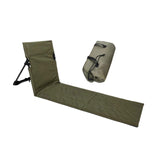 Maxbell Floor Seat with Backrest Lounger Yard Adults Foldable Beach Chair Lounge Mat Dark Green