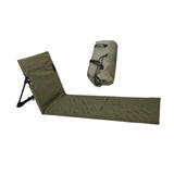 Maxbell Floor Seat with Backrest Lounger Yard Adults Foldable Beach Chair Lounge Mat Dark Green