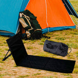 Maxbell Floor Seat with Backrest Lounger Yard Adults Foldable Beach Chair Lounge Mat Black