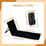 Maxbell Floor Seat with Backrest Lounger Yard Adults Foldable Beach Chair Lounge Mat Black