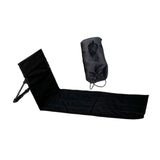 Maxbell Floor Seat with Backrest Lounger Yard Adults Foldable Beach Chair Lounge Mat Black
