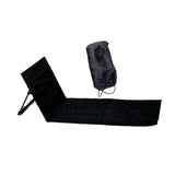 Maxbell Floor Seat with Backrest Lounger Yard Adults Foldable Beach Chair Lounge Mat Black