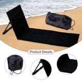 Maxbell Floor Seat with Backrest Lounger Yard Adults Foldable Beach Chair Lounge Mat Black