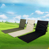 Maxbell Floor Seat with Backrest Lounger Yard Adults Foldable Beach Chair Lounge Mat Black
