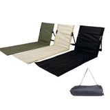 Maxbell Floor Seat with Backrest Lounger Yard Adults Foldable Beach Chair Lounge Mat Black