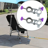 Maxbell 2 Pieces Fishing Chair Umbrella Holder Accessory Umbrella Clamp Stand Holder Purple