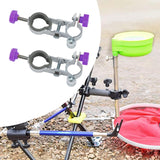 Maxbell 2 Pieces Fishing Chair Umbrella Holder Accessory Umbrella Clamp Stand Holder Purple