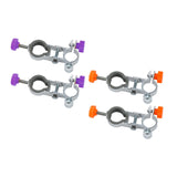 Maxbell 2 Pieces Fishing Chair Umbrella Holder Accessory Umbrella Clamp Stand Holder Purple