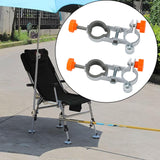 Maxbell 2 Pieces Fishing Chair Umbrella Holder Accessory Umbrella Clamp Stand Holder Orange