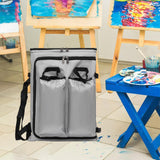 Maxbell Art Portfolio Backpack Drawing Bag for Craft Supplies Accessories Sketchbook Gray