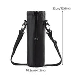 Maxbell Insulated Water Bottle Carrier Bag Cooler Bag Travel Carry Bag Thermal Pouch Black