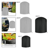 Maxbell Barbecue Cover Round BBQ Grill Cover Outdoor Accessories Sturdy Oxford Cloth Style A