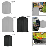 Maxbell Barbecue Cover Round BBQ Grill Cover Outdoor Accessories Sturdy Oxford Cloth Style A