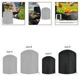 Maxbell Barbecue Cover Round BBQ Grill Cover Outdoor Accessories Sturdy Oxford Cloth Style A