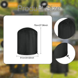 Maxbell Barbecue Cover Round BBQ Grill Cover Outdoor Accessories Sturdy Oxford Cloth Style C
