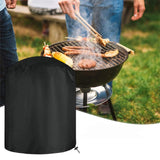 Maxbell Barbecue Cover Round BBQ Grill Cover Outdoor Accessories Sturdy Oxford Cloth Style C