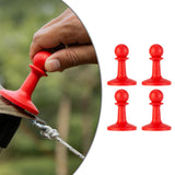 Maxbell 4 Pieces Protection Cap Anti Thunder for Mountaineering Travel Lovers Hiking Red