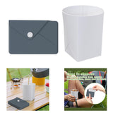 Maxbell Silicone Folding Cup 250ml with Storage Pouch for Sports Jogging Backpacking Grey