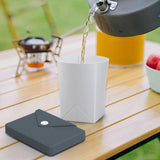 Maxbell Silicone Folding Cup 250ml with Storage Pouch for Sports Jogging Backpacking Grey