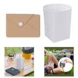 Maxbell Silicone Folding Cup 250ml with Storage Pouch for Sports Jogging Backpacking Khaki