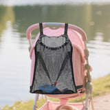 Maxbell Baby Stroller Organizer Bag Black Mesh Storage Bag for Travel Sports Workout