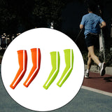 Maxbell Cooling Arm Sleeves Reflective Tattoo Cover up Sleeve for Golf Night Running Orange