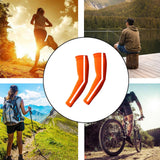 Maxbell Cooling Arm Sleeves Reflective Tattoo Cover up Sleeve for Golf Night Running Orange